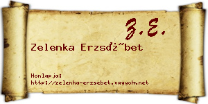 Zelenka Erzsébet névjegykártya