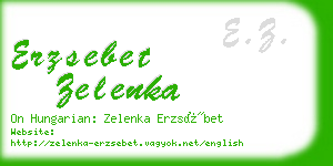 erzsebet zelenka business card